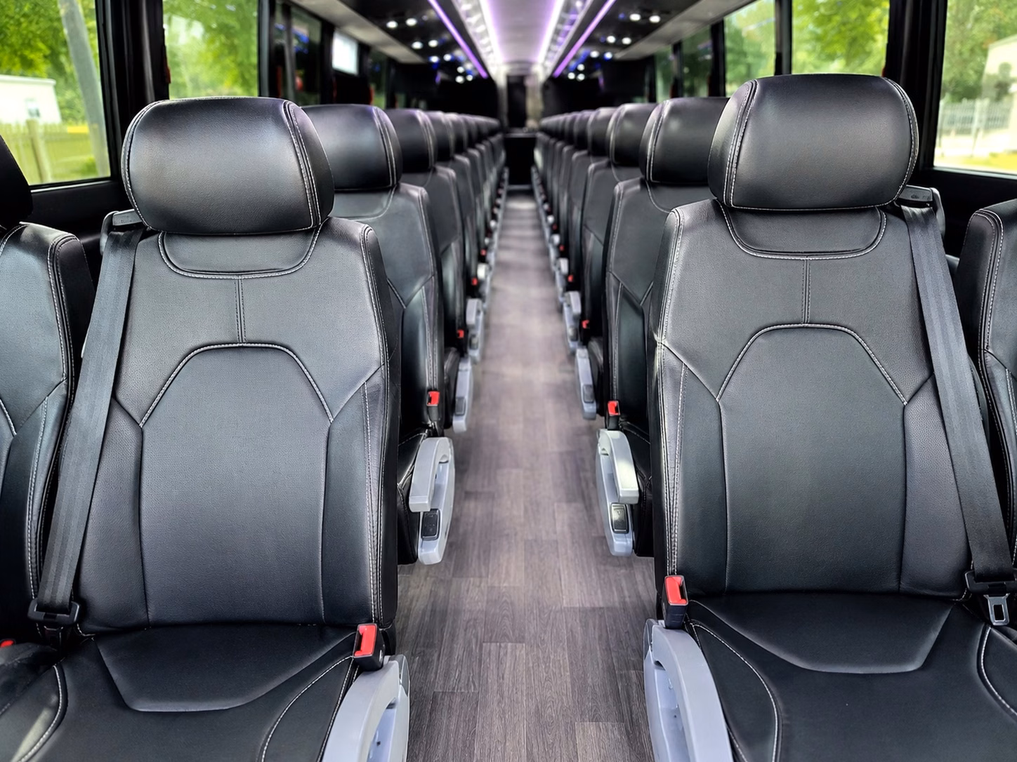 56 passenger charter bus interior